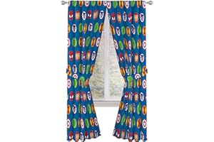 Jay Franco Marvel Super Hero Adventures Double Team 84" Inch Drapes - Beautiful Room Décor & Easy Set Up, Bedding Features The Avengers - Curtains Include 2 Tiebacks, 4 Piece Set