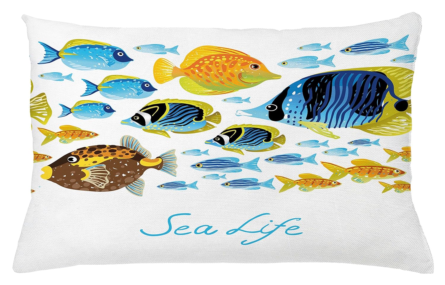 Amazon Com Ambesonne Fish Throw Pillow Cushion Cover Vivid