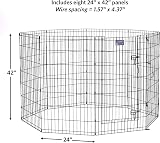 MidWest Homes for Pets 42-Inch Exercise Pen with Door, Black view 4