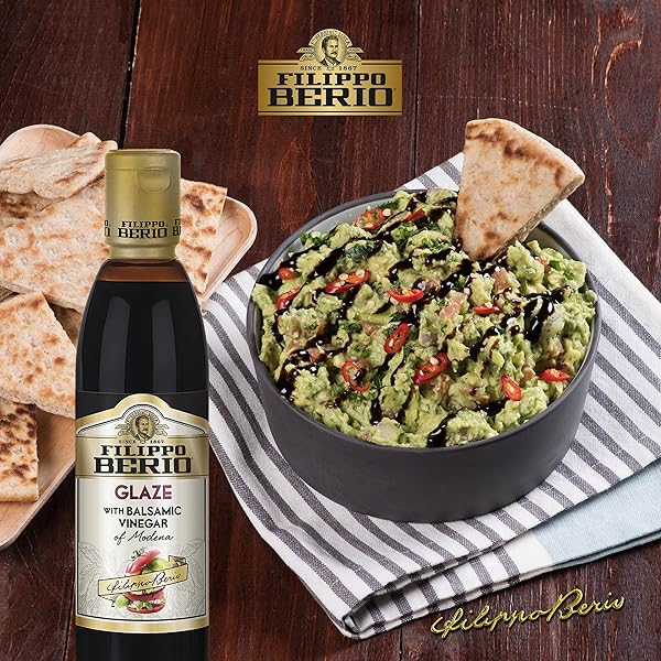 FILIPPO BERIO GLAZE WITH BALSAMIC VINEGAR OF MODENA, 8.4 OUNCE PLASTIC BOTTLE, GLUTEN FREE, LACTOSE FREE, NON-GMO