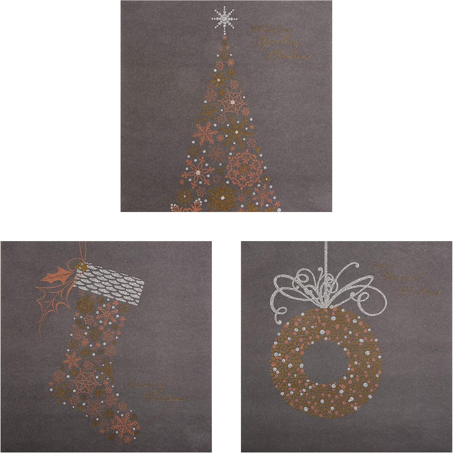 Biglietti Di Natale Hallmark.18 Pezzi 3 Design 18 Carte Hallmark 25500793 Bumper Christmas Boxed Cards Amazing