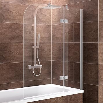 Schulte Duschwand Pendolo, Anschlag rechts, 120x140 cm, 2-teilig mit Festelement, Sicherheitsglas klar 6 mm, Profilfarbe chro