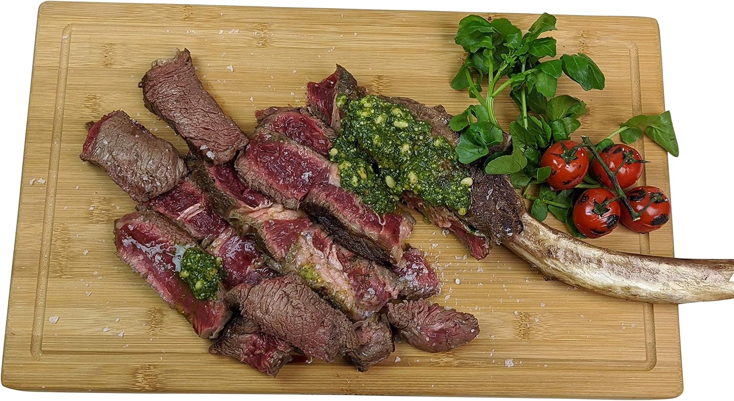 Black Rock Grill Large Bamboo Wooden Serving board, Chopping board, 44cm x 27cm x 3cm / 17.3" x 10.3" x 1.1", Large Steak Board - Image 3