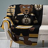 Sleep Squad Boston Bruins Blades 60 x 80 Rachel Plush Blanket A NHL Mascot Super-Soft Throw