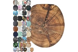 SANILO Wooden Toilet Seat with Soft Close [ROUND] - Decorative, Quiet & Slow Close Molded Wood Seat - With Strong Bumpers & Hinges - Adjustable Fit – Old Tree