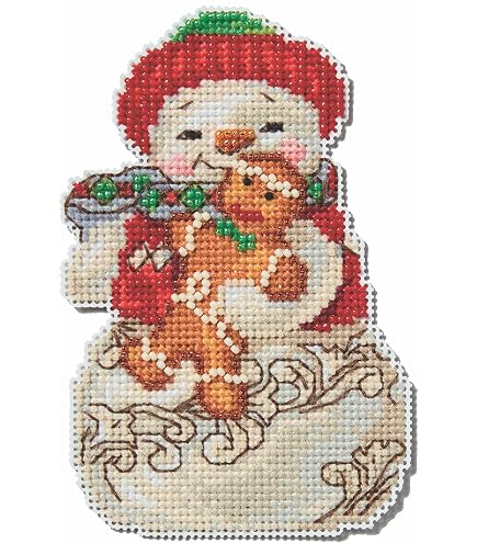 Mill Hill Jim Shore - Feathered Friends Snowman, cross stitch Kit 4x5