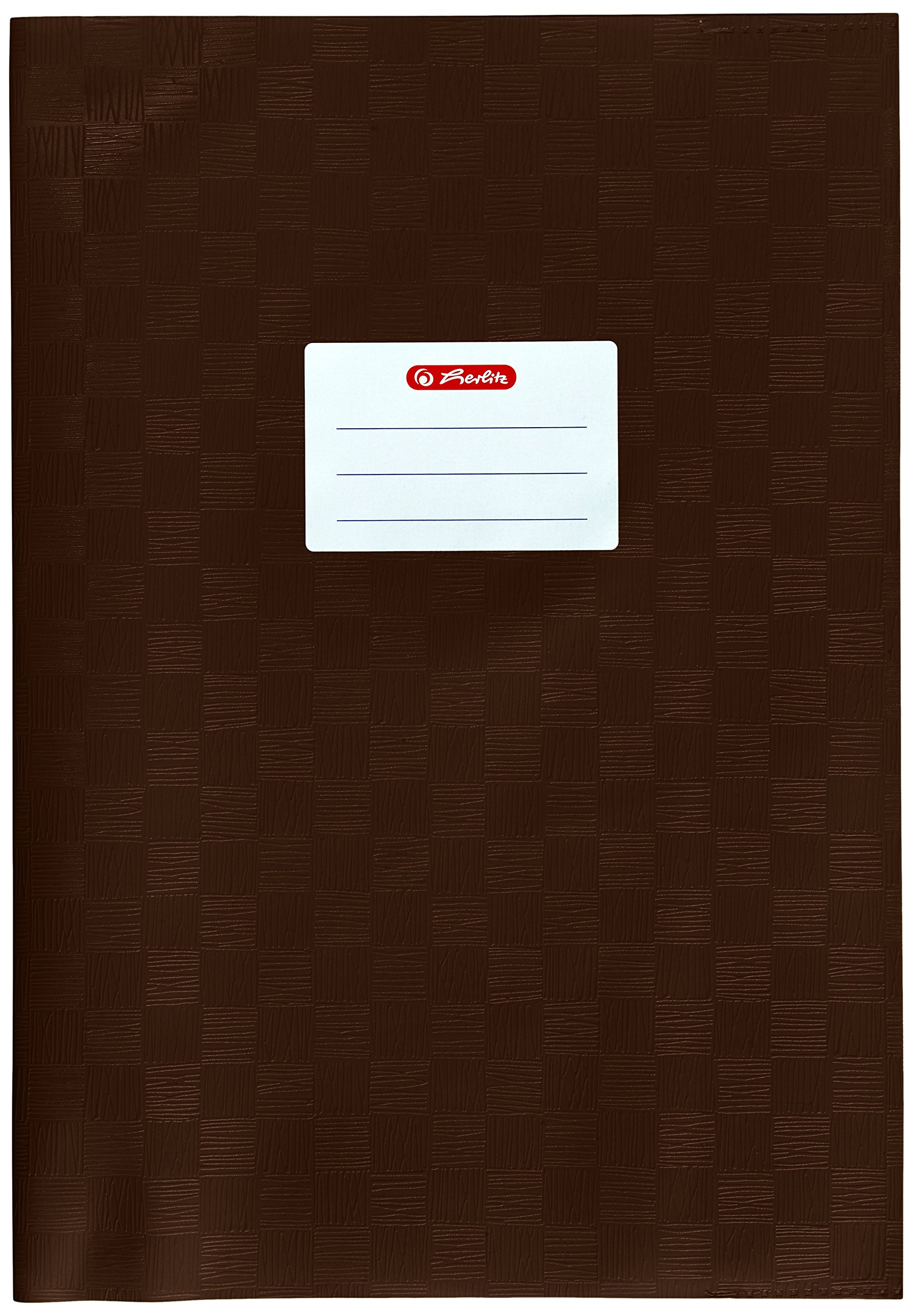 Herlitz 5204011, Book Cover A4, Raffia Fabric, Pack of 25 Yellow a4 Brown