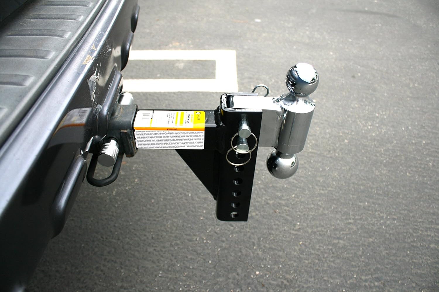MaxxHaul 70380 Black/Chrome Adjust Dual Ball Mount: Automotive