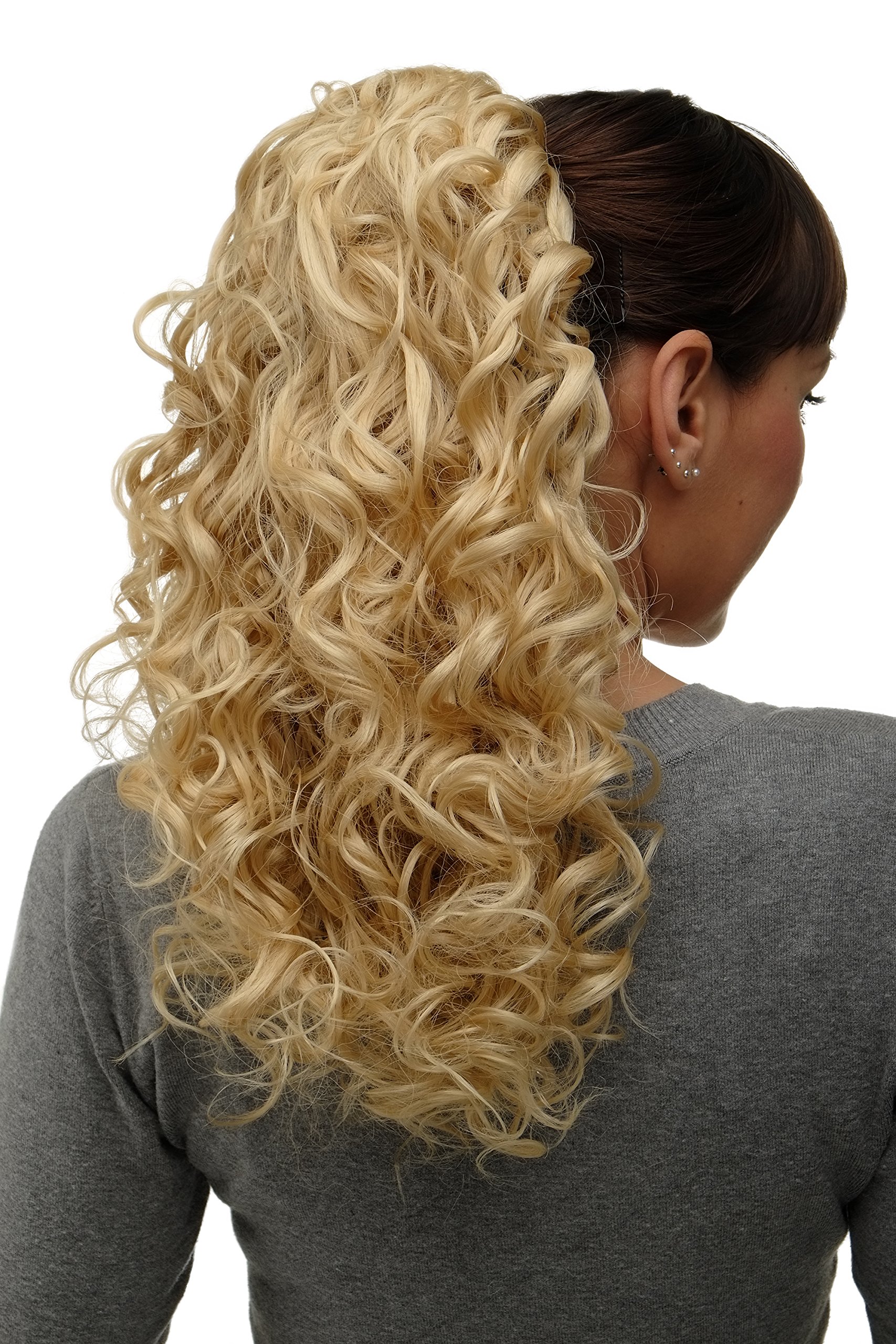 WIG ME UP NC002-202 Hairpiece Ponytail with 2 combs/clips & elastic draw string long full curls voluminous golden light blond 18inch