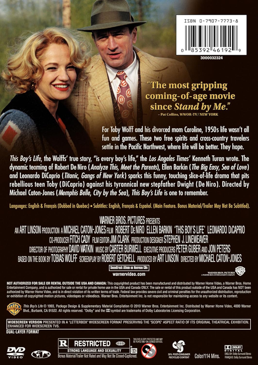 Amazon Com This Boy S Life Dvd Peter Guber Art Linson Jon Peters Tobias Wolff Robert Getchell Robert De Niro Ellen Barkin Leonardo Dicaprio Jonah Blechman Eliza Dushku Chris Cooper Carla Gugino Zack Ansley