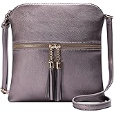 Solene Womens Lightweight Medium Crossbody Purse with Tassel, Perfect Size Crossbody Bags for Daily Use, travel