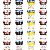 Bonne Maman Assorted - 20/1 oz Mini Jars -Strawberry, Raspberry, Honey, Grape - 5 each flavor