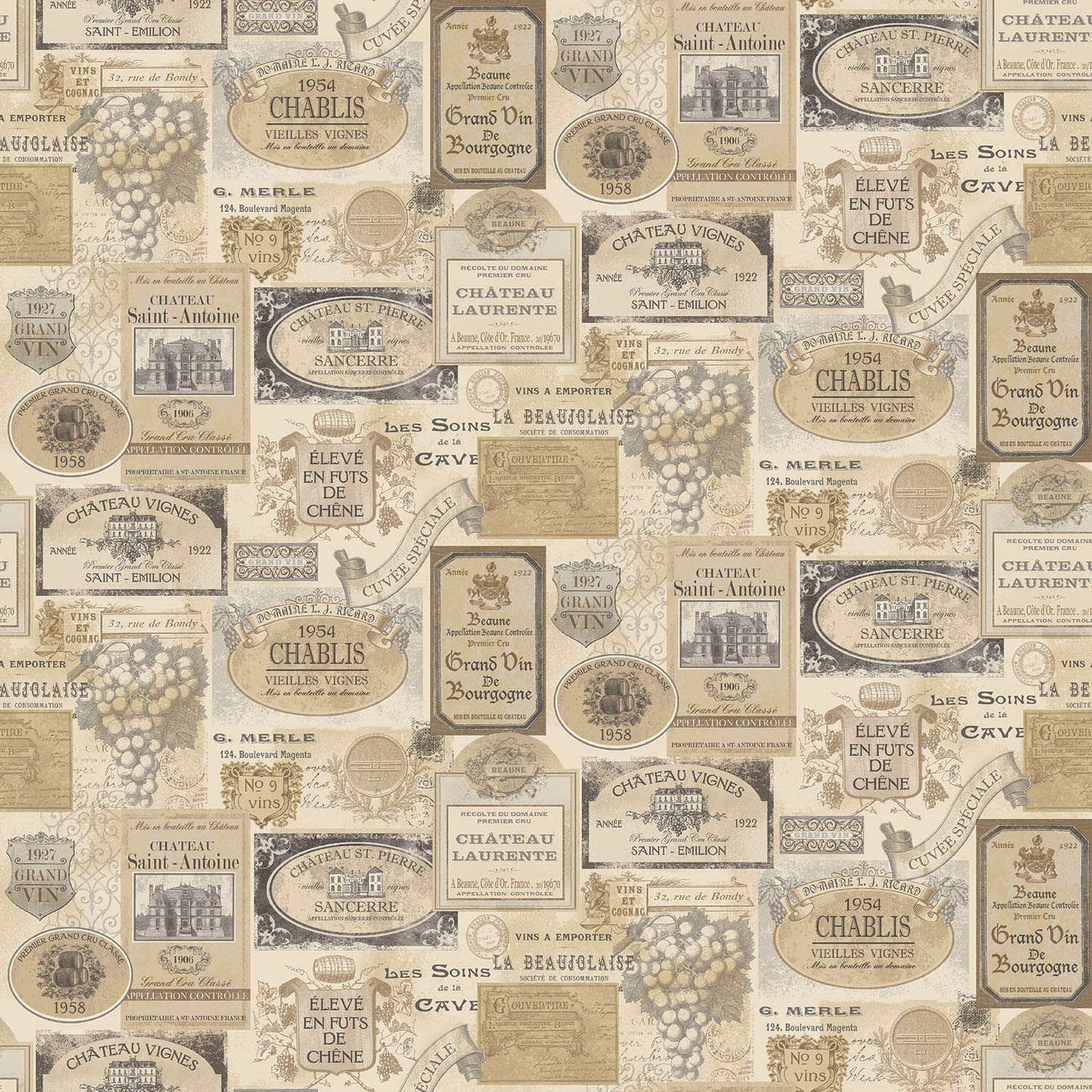 Galerie G12282 Kitchen Recipes Wallpaper, Beige