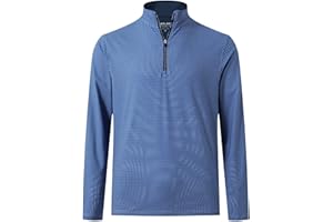 M MAELREG Quarter Zip Golf Pullover Men Dry Fit Long Sleeve Performance Wicking 1/4 Zip Full Print Pullover Mens Sweatshirt