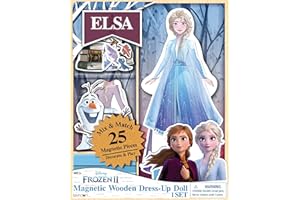 Disney Frozen 2 Elsa Wooden Dress-Up Doll with 25 Magnetic Dress Pieces AS47257
