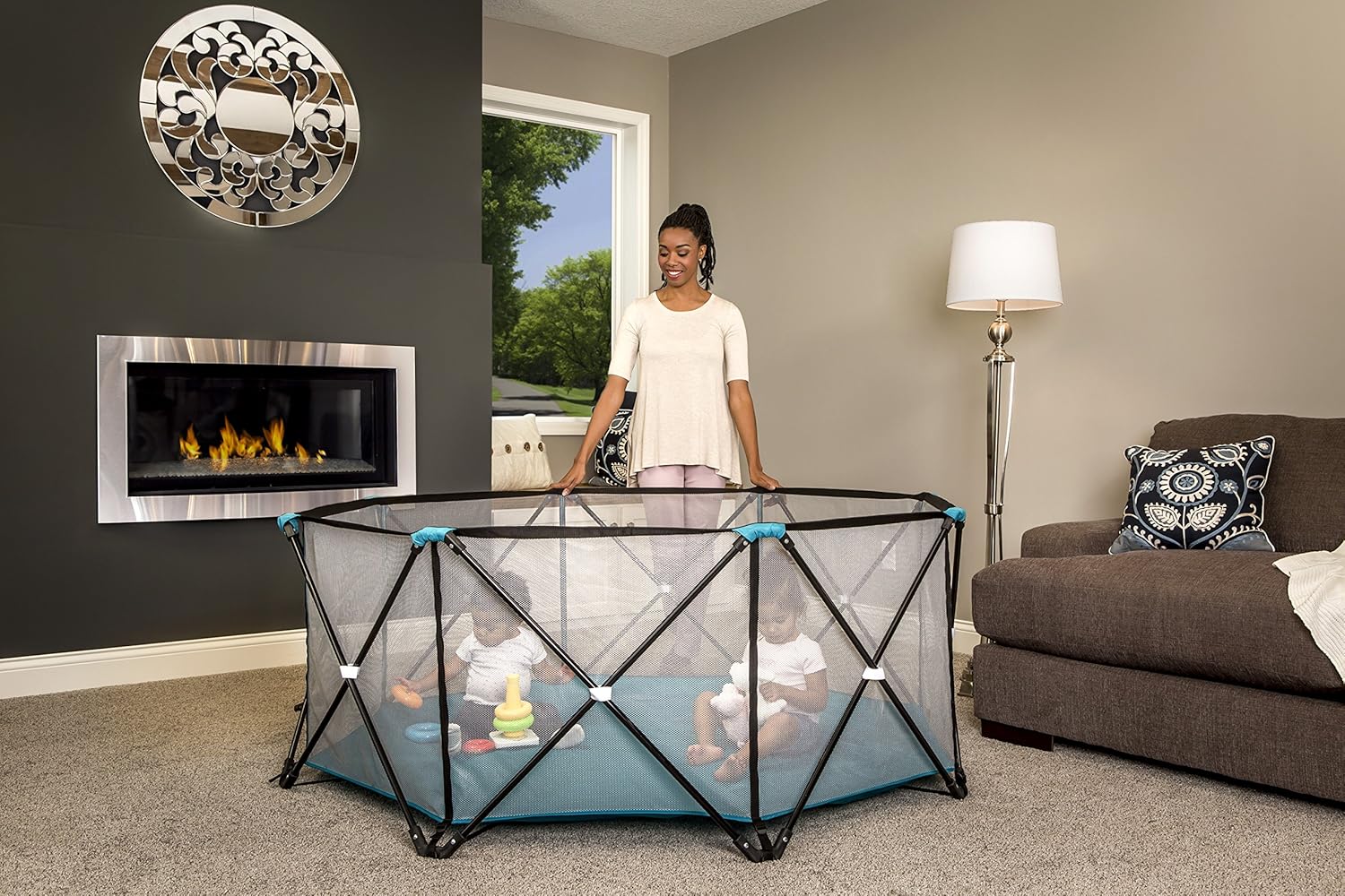 regalo panel my play deluxe portable outdoor foldable play yard