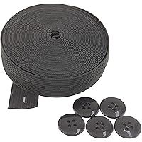 Yookat 4 Rolls Elastic Band With Holes Elastic Band Button Elastic B