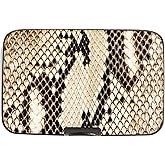 Monarque Armored Wallet Credit Card Case with RFID Data Theft Protection (Snakeskin)