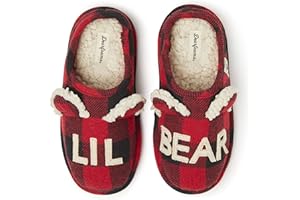 Dearfoams Kids' Lil Bear Matching Family Slipper Christmas Gifts