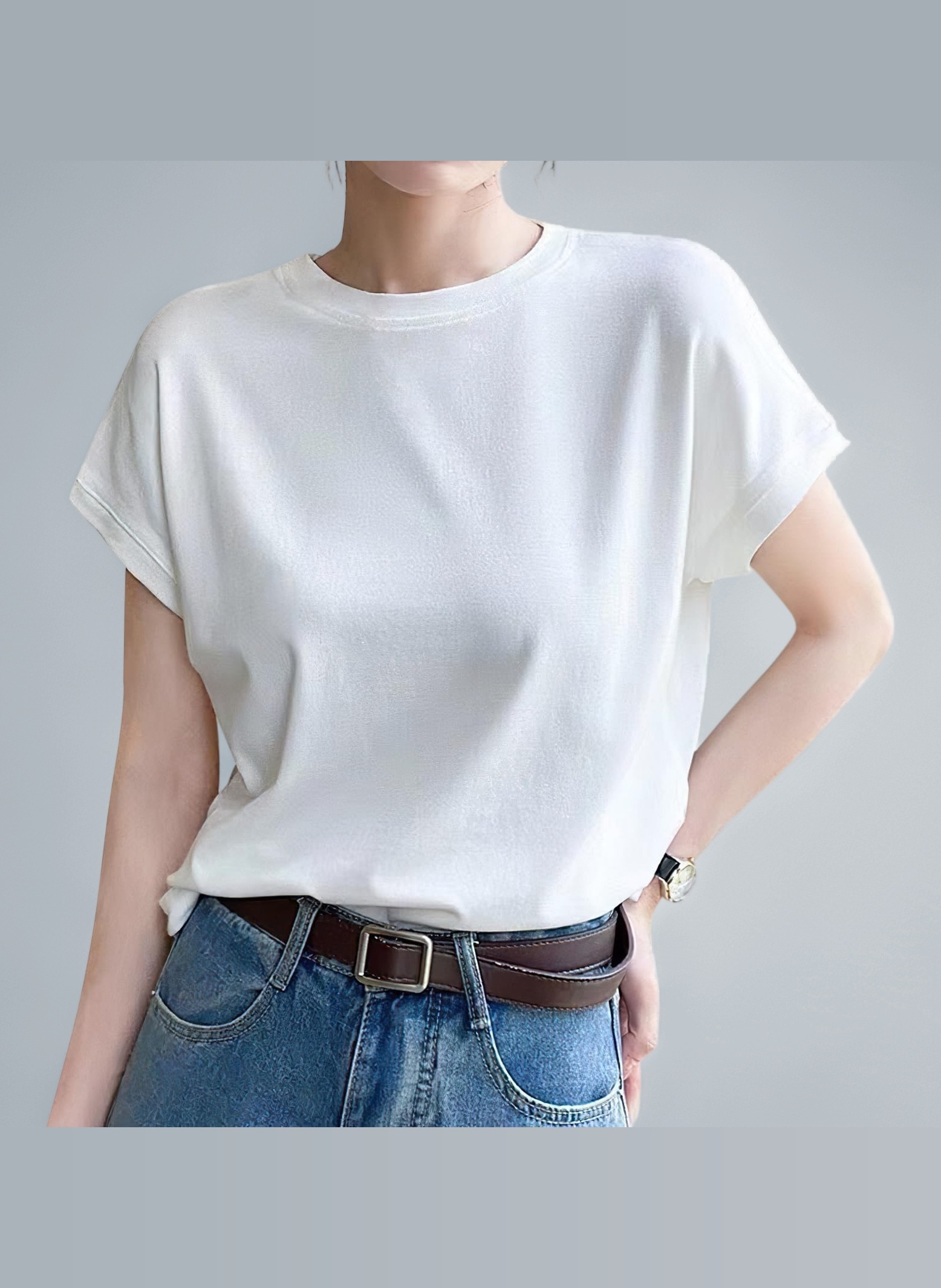 YUMISS Women's Short Sleeve Loose Fit Loose Fit Women's Top Summer T-shirt Soft Comfortable Breathable Sweat Wicking Quick Dry Everyday Work Office Simple Stylish Cut