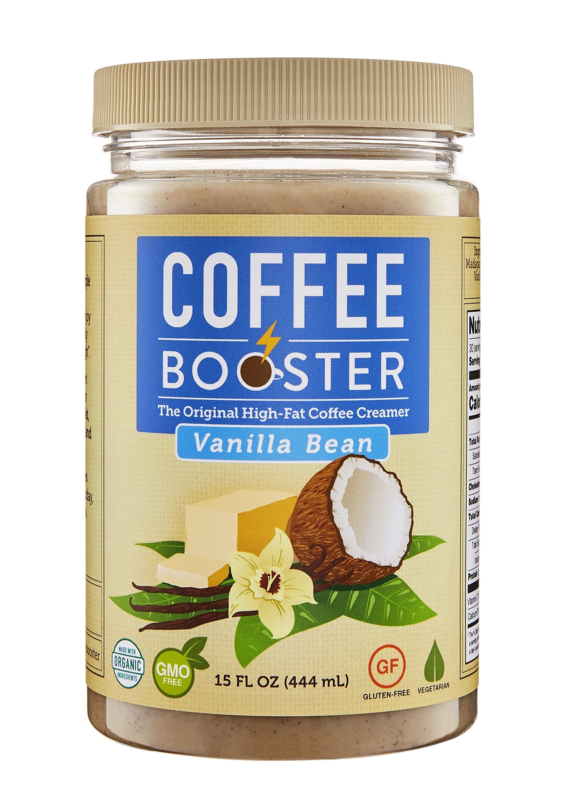 Coffee Booster Top Quality Blend of Grassfed Ghee, Coconut Oil, and Cacao, 14 oz