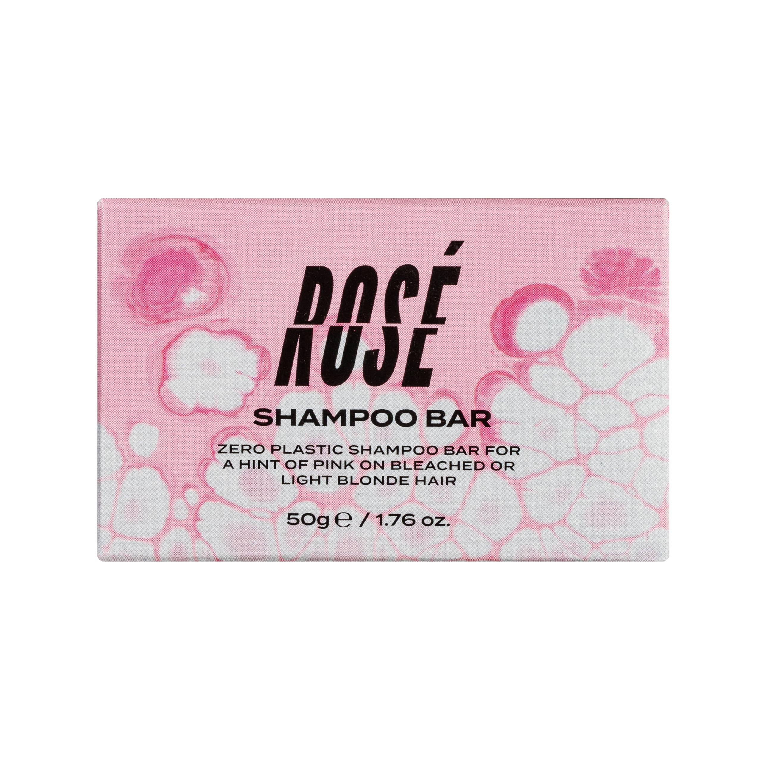 Bleach London Rosé Toning Shampoo Bar, Soft Pink Colour Depositing Formula for Bleached Hair, Gently Cleanses and Helps Build or Maintain Baby Pink Hair Colour with Shea Butter 50g