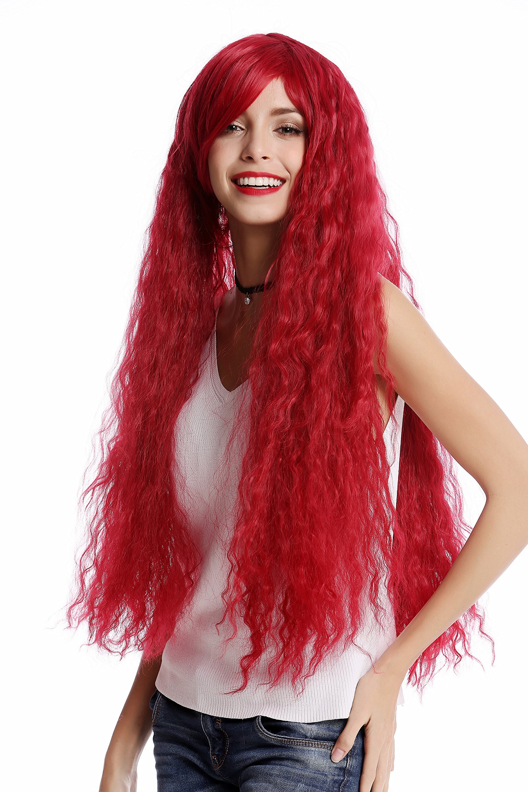 WIG ME UP - YZF-4381-T1762 Quality Lady Cosplay Wig very long massive volume kinks kinked curls bangs fiery red