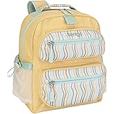 Bentgo Kids Backpack (Whimsy & Wonder Collection) - Lightweight 14’’ for School, Travel & Daycare - Ideal for Kids 4+, Durable & Water-Resistant, Roomy Interior, Loop for Lunch Bag (Wavy)