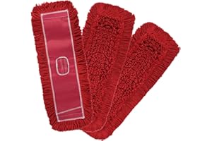 MATTHEW CLEANING 24'' Industrial Strength Cotton Dust Mop Refill Washable Replacement Heads For Residential & Commercial Use 