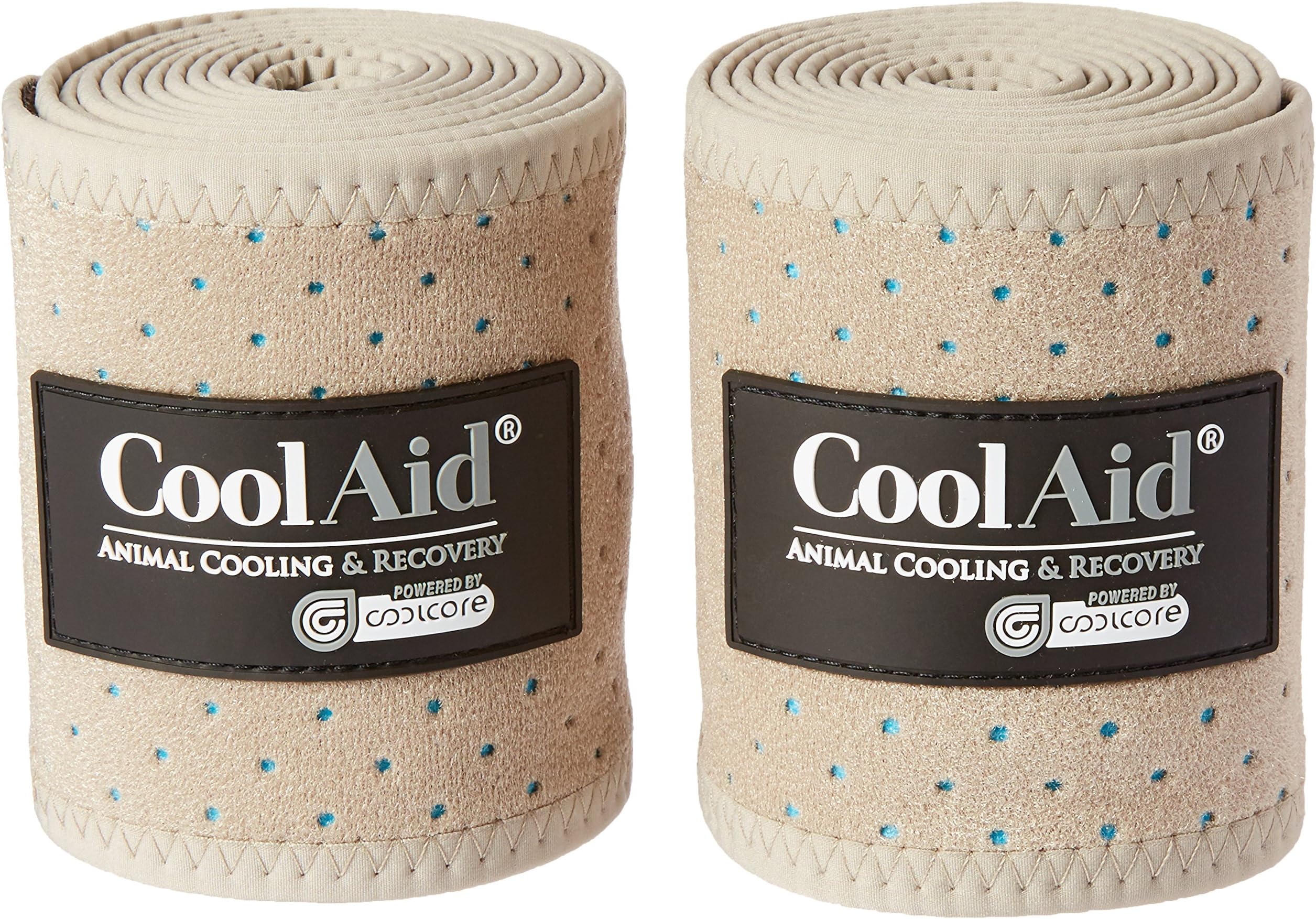 CoolAid Equine Black Icing/Cooling Polo Wraps ~ Large