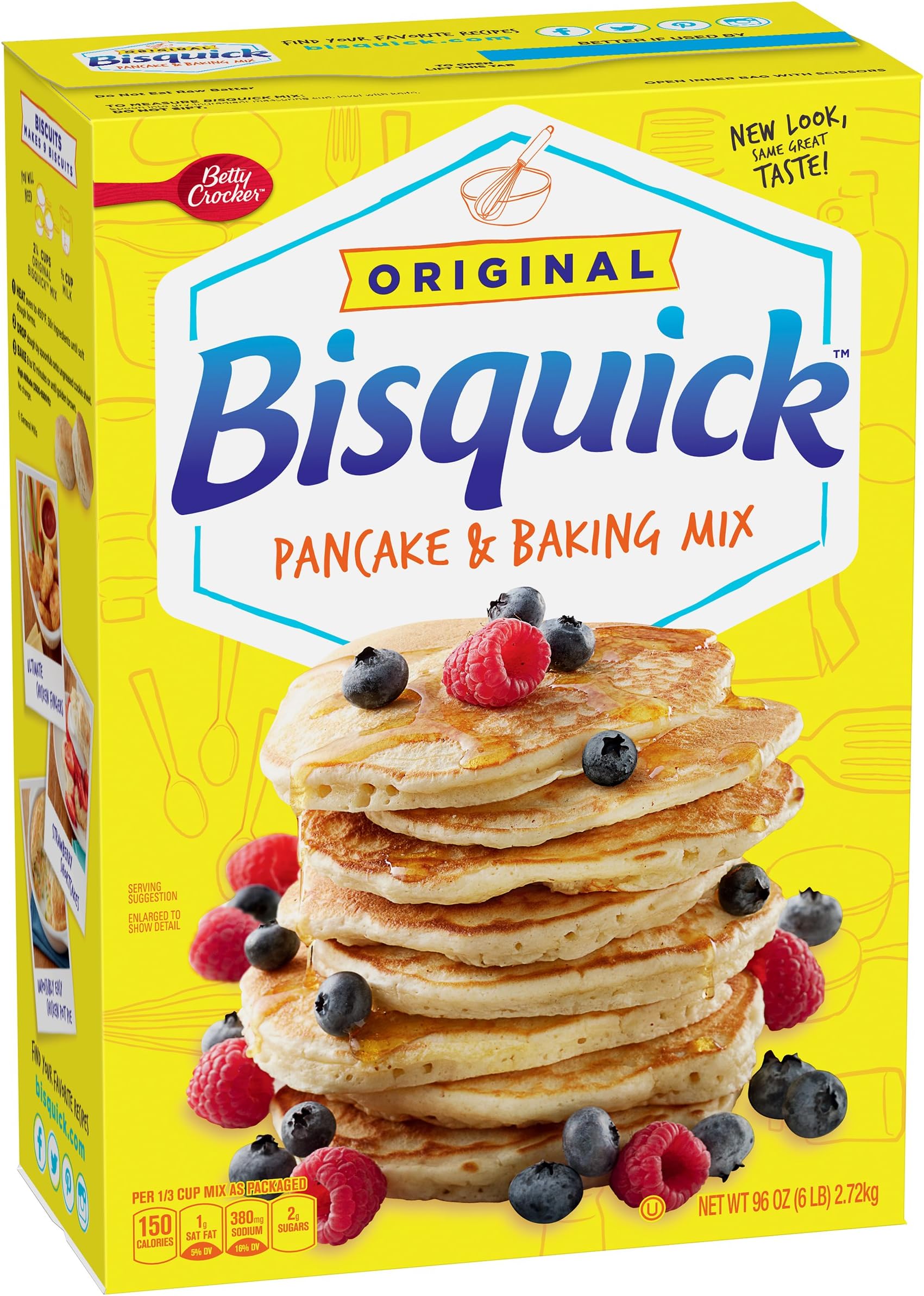 Betty Crocker Bisquick Pancake & Baking Mix 96.0 oz Box (4 pack)