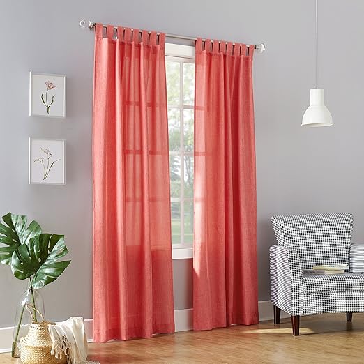 Amazon Com No 918 Trevor Light Filtering Semi Sheer Tab Top