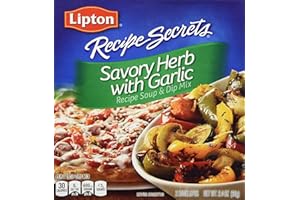 Lipton Recipe Secrets Recipe Soup & Dip Mix, Savory Herb with Garlic, 2 envelopes 2.4 oz, (Pack of 4)