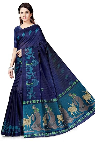 Women's Art Silk Saree With Blouse Piece