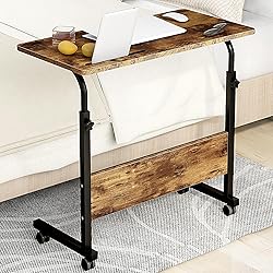 SogesHome 31.5 inch Adjustable Mobile Bed Table