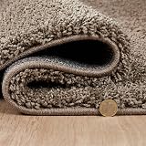Abaseen Shaggy Rug 120x170 cm Light Beige Thick Pile Non-Slip Living Room view 5