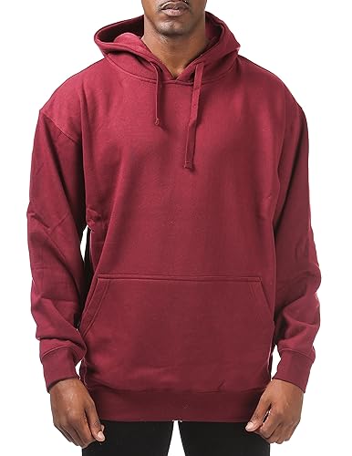 Pro Club Men's Comfort Pullover Hoodie (9oz), Small, Maroon in
