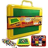 Matty's Toy Stop Brik-Kase 2.0 Travel, Building, Storage & Organizer Container Case with Building Plate Lid (Holds Approx 200