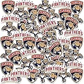 NHL Florida Panthers Logo 50ct Vinyl Large Deluxe Stickers Variety Pack – Officially Licensed Team Emblems – Laptop, Water Bottle, Scrapbooking, Tablet, Indoor/Outdoor