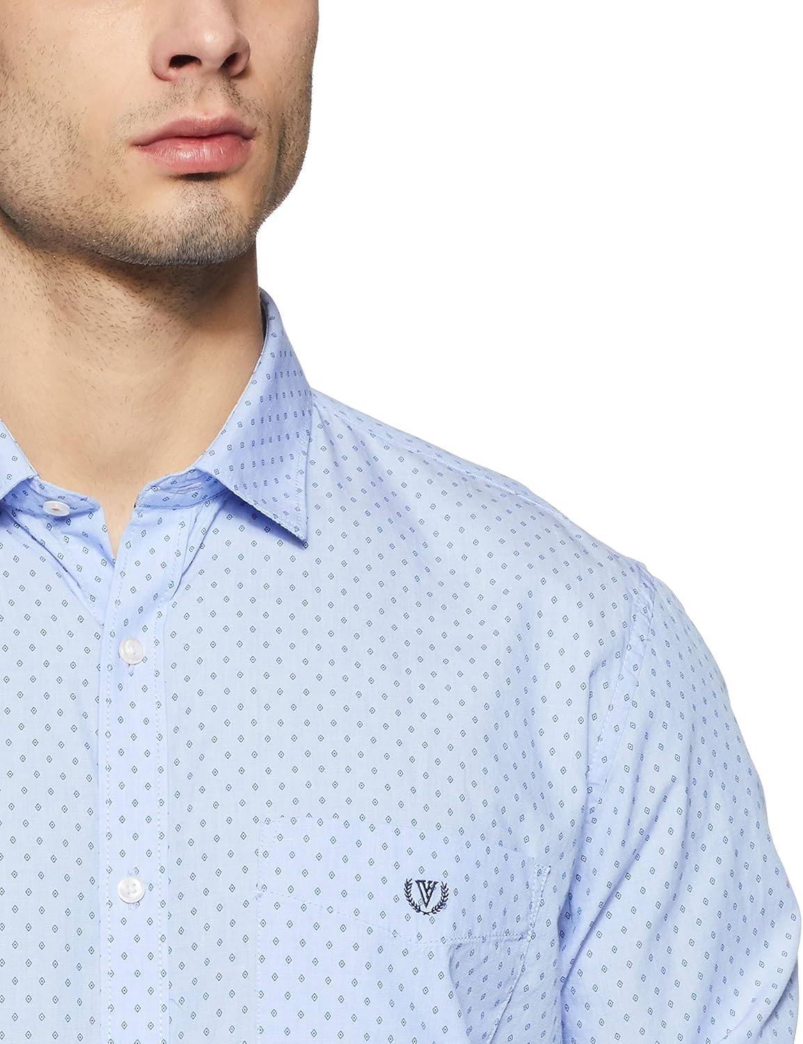 van heusen sport men's printed slim fit cotton casual shirt