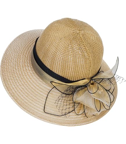 Organza Fascinator Tea-Party Derby-Hats for Women - Flower 