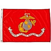 Annin Flagmakers U.S. Marine Corps Military Flag USA-Made to Official Specifications, Officially Licensed, 2 x 3 Feet (Model 439004)