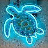 GYCLFNDDONG Sea Turtle Neon Sign Dimmable LED Turtle Night Light for Wall Decor, Ocean World Lights Sign for Bedroom Kids Room Bar Club Beach & Ocean Theme Decor, 5V USB 14.2