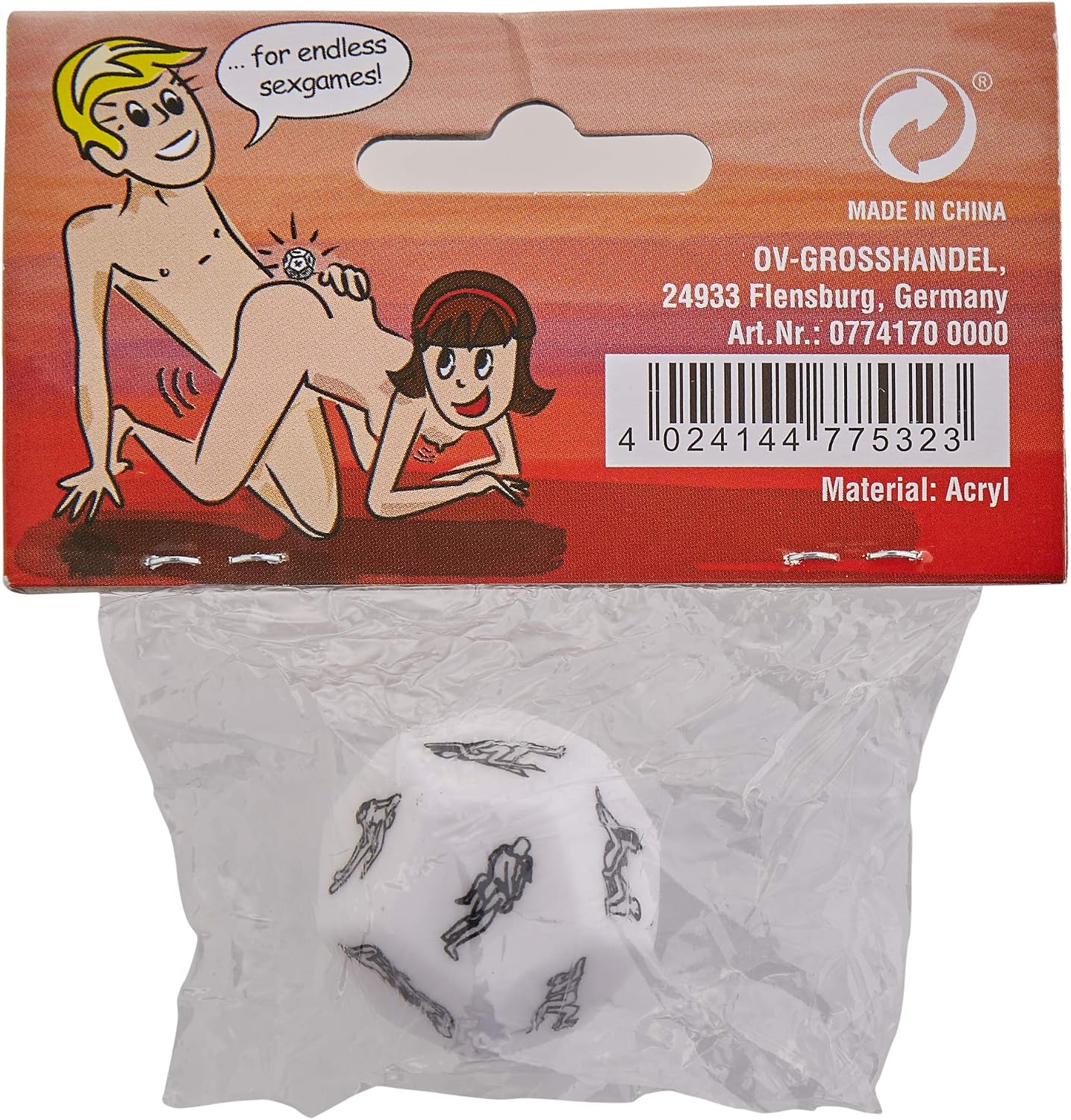 Orion Dice Sex-Positions, White/Black, 12 g (Pack of 1) - Image 3