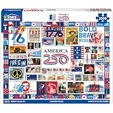 White Mountain 1000 Piece Jigsaw Puzzle, 250 Celebration of America | Large Pieces, Gift for Adults and Family, 24"x30" in, Patriotic 4th July