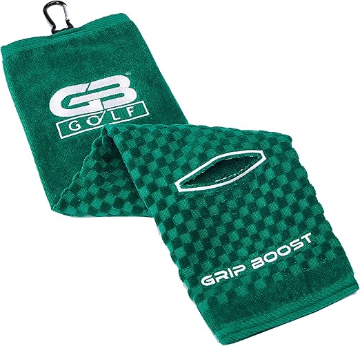 GB TriFold Golf Bag Towel w/Washing Pocket (Masters Green) Sports & Outdoors