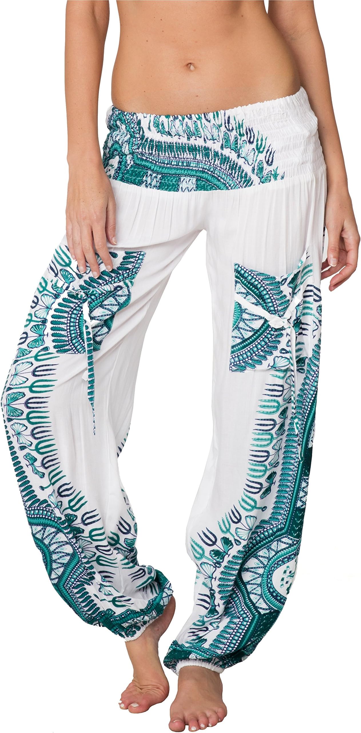 Harem Pants for Women Hippie Bohemian Casual Gypsy Pants, Ideal Yoga Pant - Baggy Boho Harem Pants