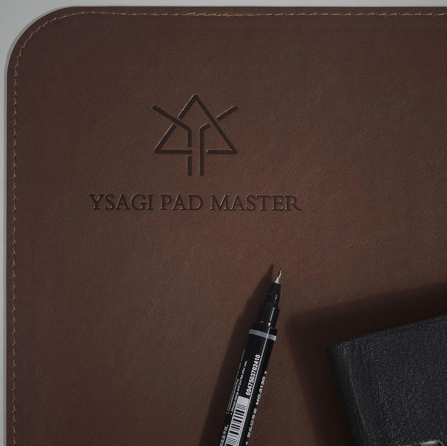 YSAGi Leather Desk Pad, Ultra Thin Writing Desk Mat Desk Protector Accessories, Large Mouse Pad for Office/Home Use (31.5" x 15.7", Brown-Single Side) : Office Products