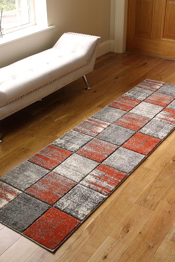 Vienna Modern Small Extra Large Burnt Orange Rust Marble Quality Thick