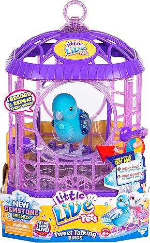 Amazon Com Little Live Pets Bird With Cage Starflake Toys Games